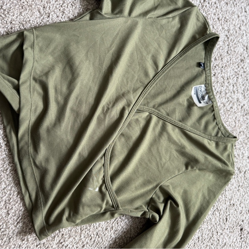 Gymshark Olive Green Performance Top